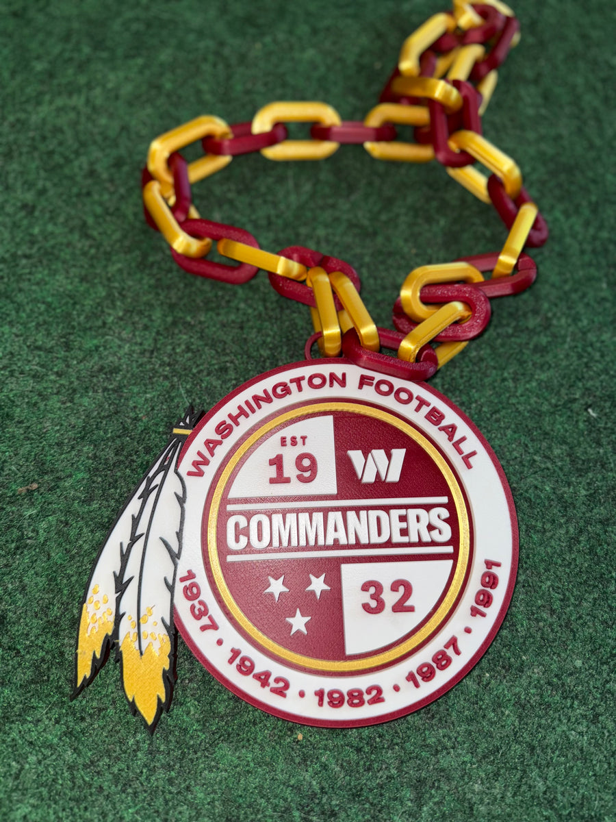 Custom 3D NFL-Inspired Chain - Washington Commanders Crest Logo with F ...